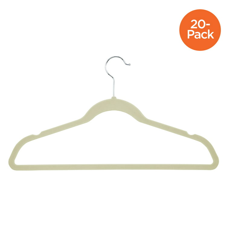 Honey-Can-Do 50-Pack Tan Slim Velvet Hangers 