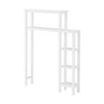 thumbnail image 4 of Dover Over Toilet White Wood Bathroom Organizer with Side Shelving, 4 of 7