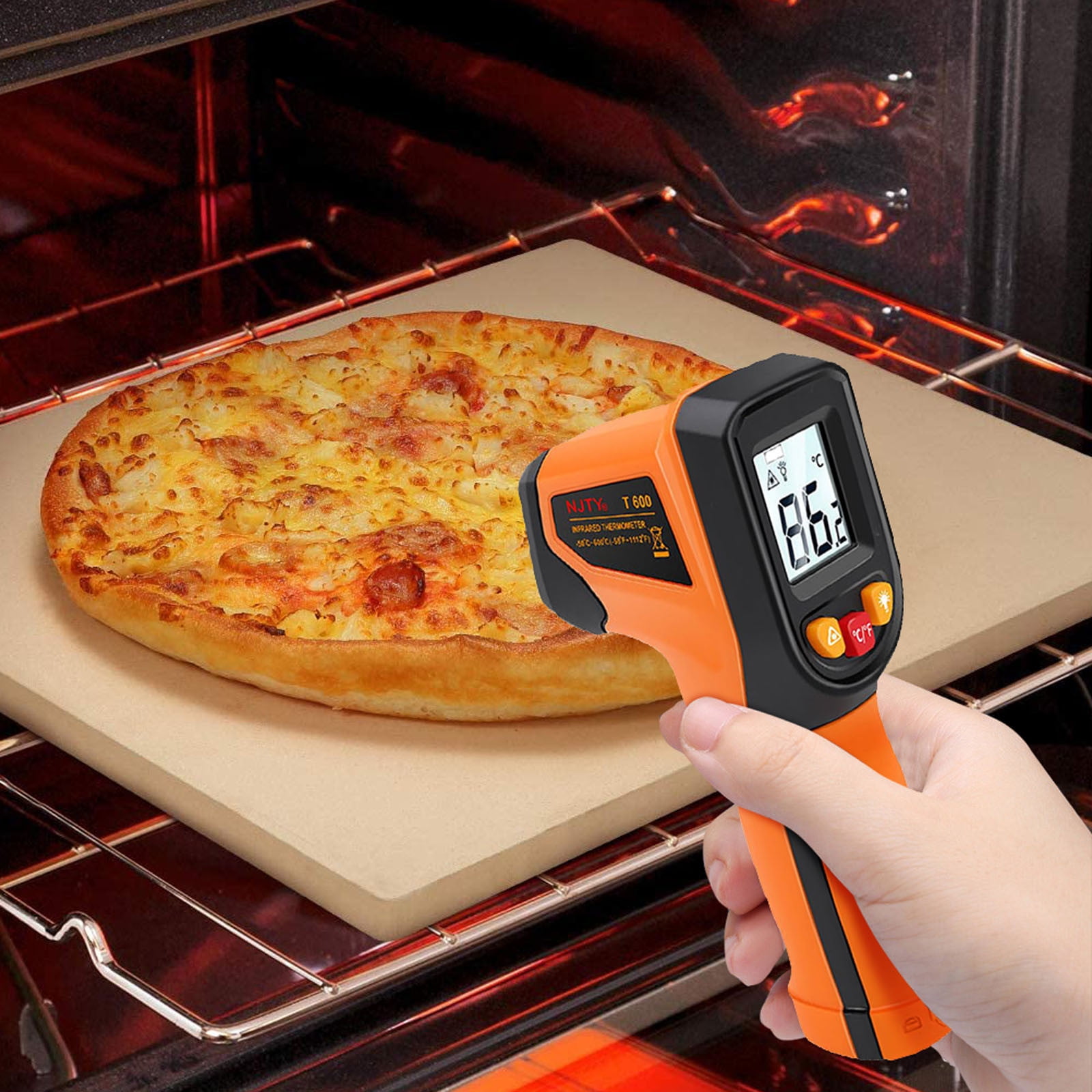 2025 Upgrade Non-Contact Infrared Thermometer Gun, -58°F to 1112°F (-50°C to 600°C) - Laser Temperature Gun for Cooking, HVAC, Automotive and Industrial Use(Not for Human)