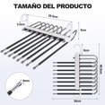 thumbnail image 4 of 4PCS Perchas Ganchos para Pantalones Ropa De 9 Niveles De Acero Inoxidable Multifuncional Perchas Plegables Antideslizantes Ahorro De Espacio Organizadores De Almacenamiento para Faldas Pantalones, 4 of 7