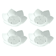 thumbnail image 1 of Paquete de 4 jaboneras con forma de flor de loto y soporte de silicona para drenaje, bandeja de jabón flexible antideslizante para ducha de baño, 1 of 5