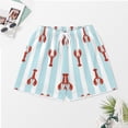 thumbnail image 3 of PRIYAL Ensembles de Pyjama pour Femmes Homard Rouge Écrevisse Satin Soie Manches Courtes Chemises et Pantalons Ensemble, 3 of 5
