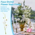 thumbnail image 4 of Flor Artificial Uxcell para Centros de Mesa con Velas Flotantes, Flores Artificiales de Orquídea Blancas, Paquete de 12, 4 of 5