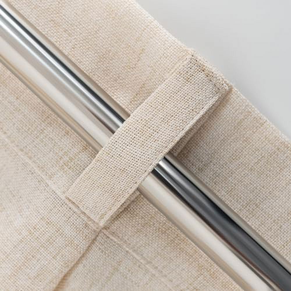 DriftAway Pinch Pleat Linen Textured Semi Sheer Solid Farmhouse and Modern Rustic Linen Curtains High Ceiling Extra Long Drapes for Living Room 13 ft Length 1 Panels W52 x L156 Inches Long Beige