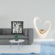 thumbnail image 2 of Reloj de pared digital moderno y versátil con forma de corazón, ideal como adorno de escritorio para sala de estar, dormitorio, oficina, estantería o, 2 of 8