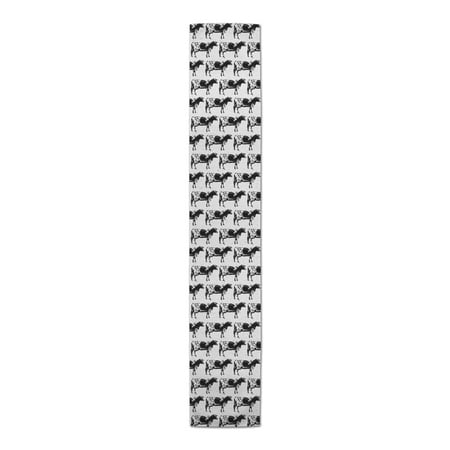 

Creative Products Black Transitional Cow Pattern Cotton Twill Table Runner