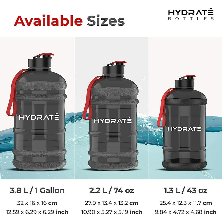 3.8L Large Capacity Men's Sports Water Bottle Tritan Material With Straw  and Lid Outdoor Gym
