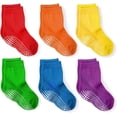 thumbnail image 1 of Calcetines Deportivos Antideslizantes de Algodón - 6 Pares - Bebé Recién Nacido Niño Niña (Arco Iris, 12-36 Meses) ER, 1 of 5