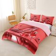 thumbnail image 3 of Castle Fairy Luxe Perfume Print Bedding,Glitter Heels Pattern Duvet Cover Full,Rose Gold,Pink Reversible,1 Duvet Cover and 2 Pillowcases, 3 of 6