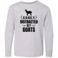 thumbnail image 3 of Inktastic Easily Distracted by Goats Long Sleeve Youth T-Shirt, 3 of 5