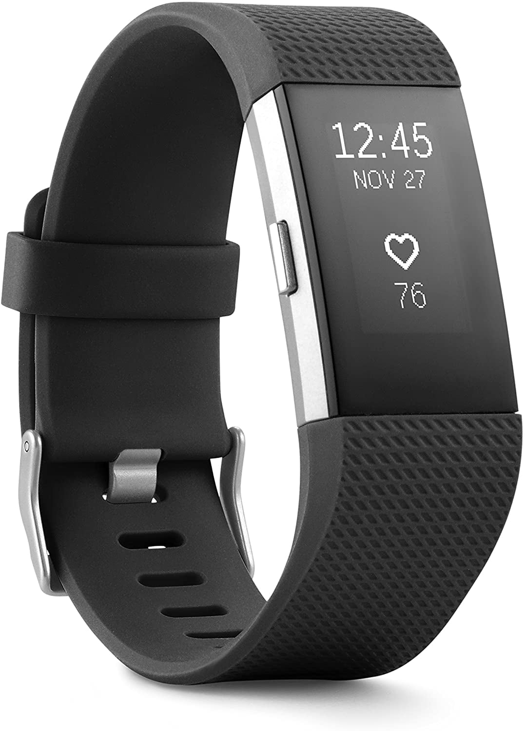 Small Black US Version Fitness Wristband Fitbit Charge 2 Heart Rate 