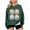 Dark Green, variant on Gunia Womens Halloween Ghost Sweatshirt Fashion Cute Casual Print Round Neck Hoodless Long Sleeve Hoodie Pullover Tops Fall Trendy Clothes Beige S-2Xl