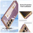 thumbnail image 6 of Compatible with Samsung Galaxy S23 Utral 5G Case Cell Phone with Grip Finger Hand Phone Holder Tablet Phone Strap Shockproof Protective Bumper Case-Purple, 6 of 14