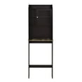 thumbnail image 3 of Over Toilet Storage Cabinet - Espresso Wood Bathroom Organizer - Space Saver with Adjustable Shelves - 4 Cubbies & 1 Shelf - Fits Standard Toilets - Home Decor, 3 of 8