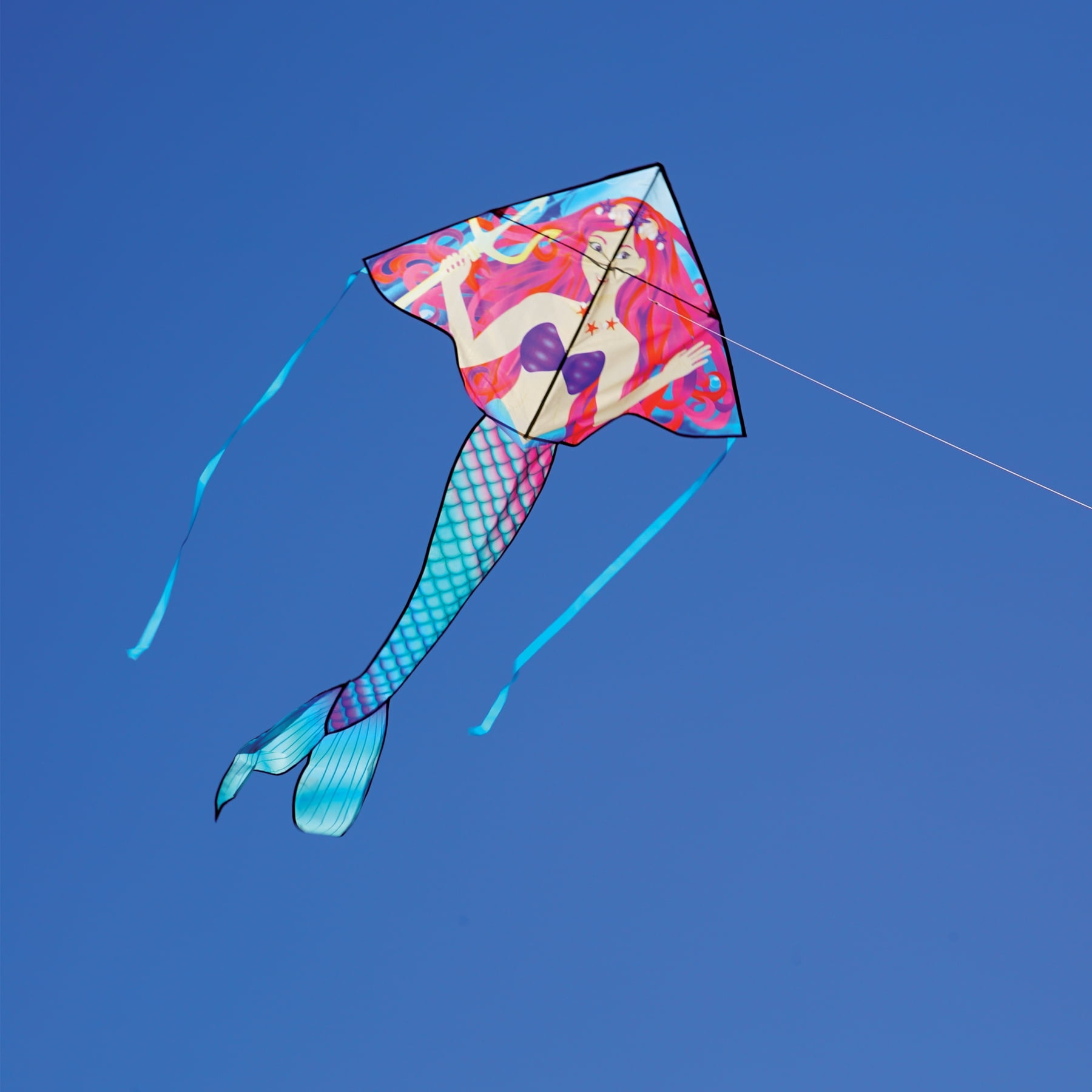 In the Breeze 3272 — Mermaid 45-inch Fly-Hi Kite - Fun, Easy Flying Kite for All Ages