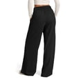 thumbnail image 5 of Womens Wide Leg Sweatpants with Pockets Elastic Waist High Waist Lounge Pants Loose Fit Casual Trousers for Yoga, Hiking, or Daily Wear Black, 5 of 7