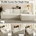 thumbnail image 4 of AENKYO Modular Sectional Couch with L-Shape Chaise — Modern Living Room Sofa, White, Right-Facing, No Assembly, 4 of 10
