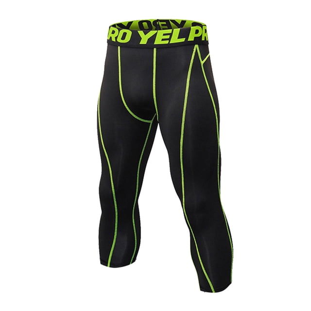 Men's Compression Fitness Pants - Tight Fit, Running, Basketball, Stretch Fabric