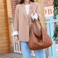 thumbnail image 3 of CoCopeanut Hobo Tote Bag for Women Soft Faux Leather Shoulder Bag Retro Satchel Zipper Closure Handbag Large Capacity Purse, 3 of 7