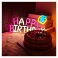 thumbnail image 4 of Letrero De Neón "HAPPY BIRTHDAY" Para Dormitorio, Sala De Estar, Fiesta, Tienda, Decoración De Pared, Regulable Por USB, 42.7x27cm, 4 of 6