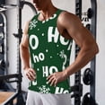 thumbnail image 5 of Logiee Ho Ho Ho A Print Men's Workout Tank Top,Quick Dry Workout Tank Top,Gym Muscle Tee,Fitness Bodybuilding Sleeveless T Shirt-3X-Large, 5 of 7