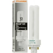 1 Pc, Sylvania Dulux D/E 13 W Ttt 1.38 In. D X 1.38 In. L Cfl Bulb Cool White Compact 4100 K 1 Pk