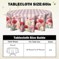 thumbnail image 6 of Mother''s Day Tablecloth Mothers Day Table Cloth Spring Floral Round Tablecloths Carnation Round Table Cloths 60 inch for Dining Room Outdoor Decor Pink Plaid Gifts for Mom, 6 of 8