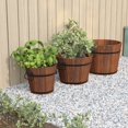thumbnail image 1 of vidaXL 3 Piece Wooden Bucket Planter Set Solid Wood Fir, 1 of 4