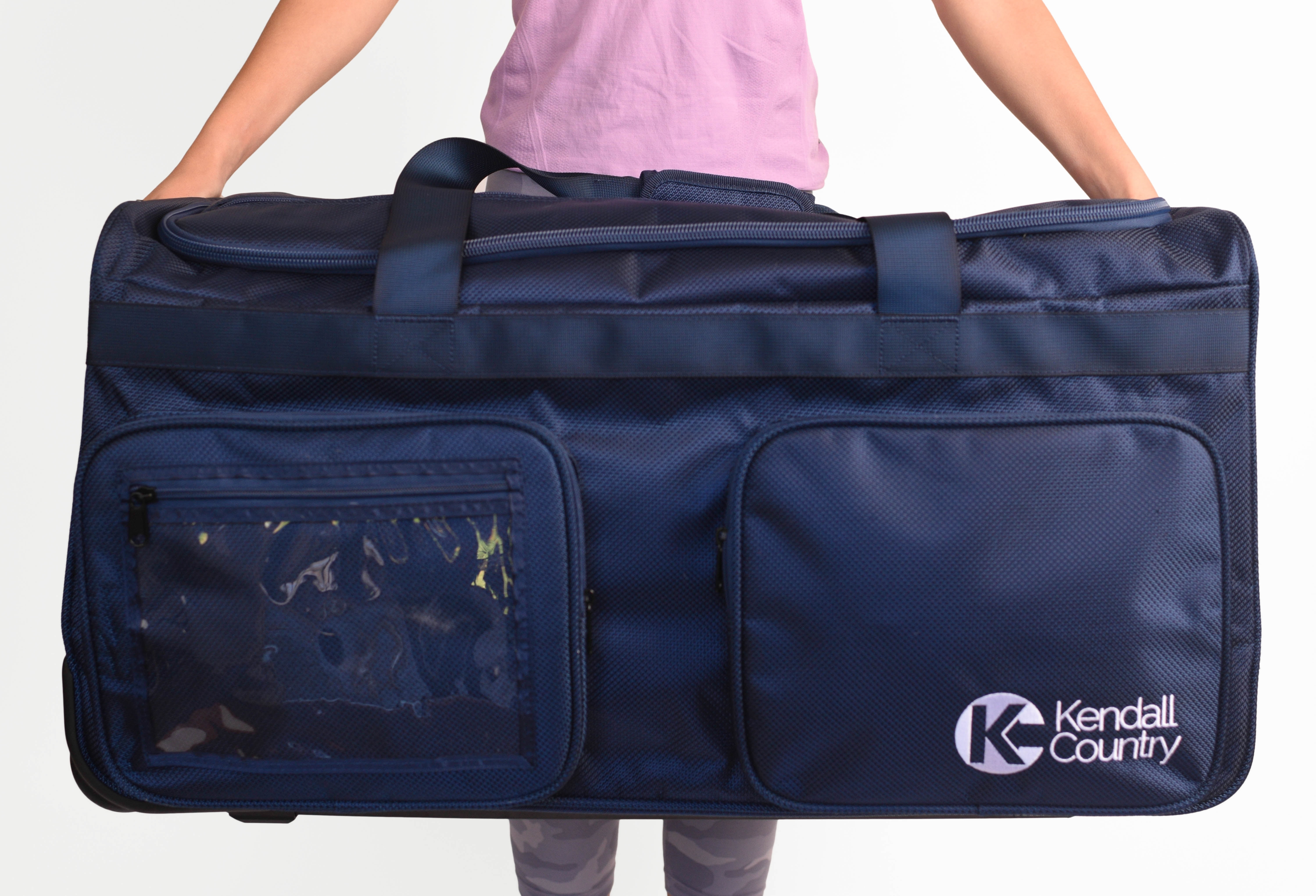 Kendall Country Dance Rolling Duffel with Garment Rack, Midnight Blue, Large, 28-inch