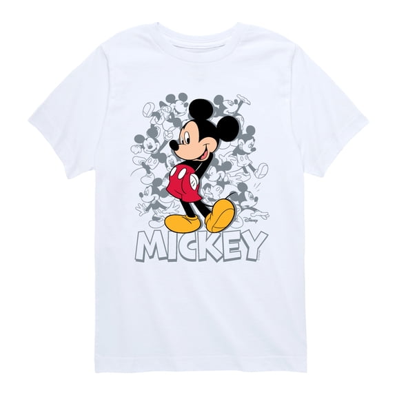 Disney - Mickey Cluster - Youth Boys Short Sleeve Graphic T-Shirt