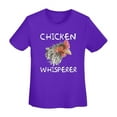 thumbnail image 5 of Chicken Whisper Women'S Basic Short Sleeve T-Shirt Purple Xx-Large, 5 of 5