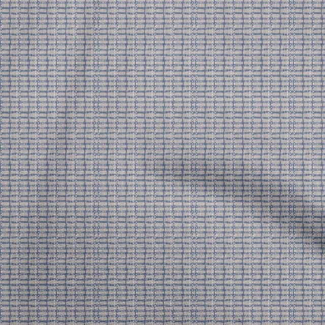oneOone Polyester Spandex Medium Blue Fabric Texture Fabric For Sewing Printed Craft Fabric By The Yard 56 Inch Wide