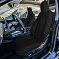 thumbnail image 4 of For 2020-2024 Tesla Model Y FH Group Faux Leather Custom Fit Car Seat Covers Full Set - Black, 4 of 6