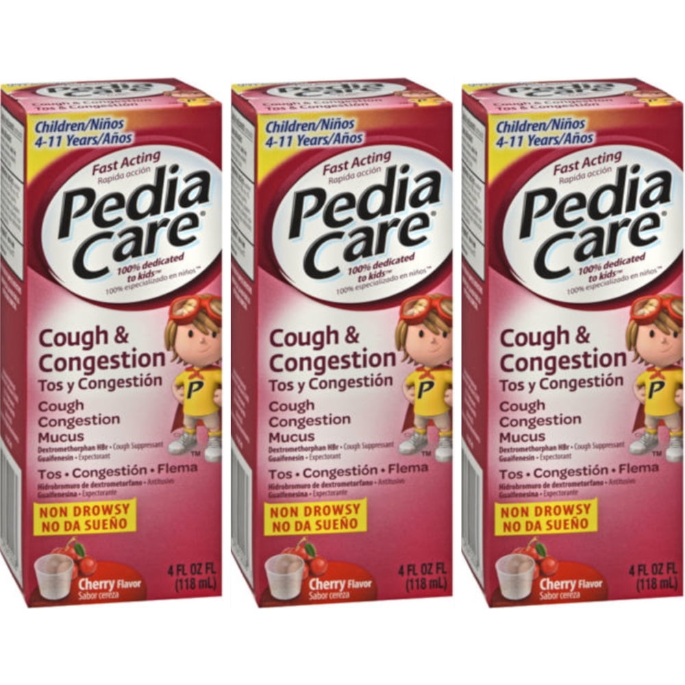 3 Pack PediaCare Children's Non Drowsy Cough & Congestion