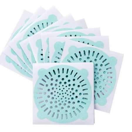 

Disposable Sink Strainer 10PCS Hair Stoppers Catchers Shower Drain Sticker Floor Filter Paper Cover New