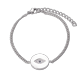 thumbnail image 1 of Pulsera LuckyLy para Mujer con Dije de Ojo Turco Protector Acero Inoxidable y Zirconia Cúbica Fara Plateado UNITALLA, 1 of 7