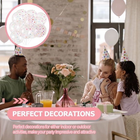 OULII 50Pcs Assorted Color Transparent Balloons Ideal for Christmas and Graduation Party Decorations