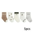 thumbnail image 2 of LYMAYTER Baby Toddler Soft Mid-Calf Socks 5-Pack Unisex for Ages 0-5 Years Comfortable Wear‌, 2 of 8