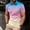 Pink, variant on Dianli Shirts for Men Solid Short Sleeve Turn-Down Collar Button Pullover T-Shirt Gradient Print Cotton Linen Breathable Lightweight Relaxed-Fit Office Beach Summer