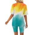 thumbnail image 7 of XWSHYW Womens Clothes Women Casual Summer V Neck Short Sleeve Tops And Short Pants Suit, Sizes S-3XL, 7 of 7