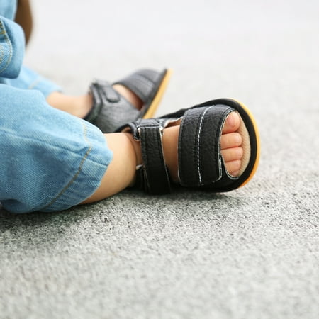 

NEGJ Baby Boys Girls Sandals Soft Non-Slip Rubber Sole Prewalker Flat Walking Shoes
