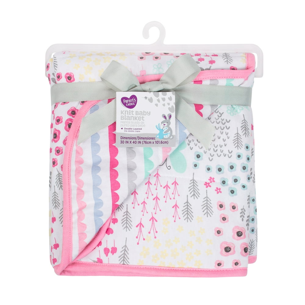 Parent's Choice Jersey Knit Blanket, Pink - Walmart.com ...