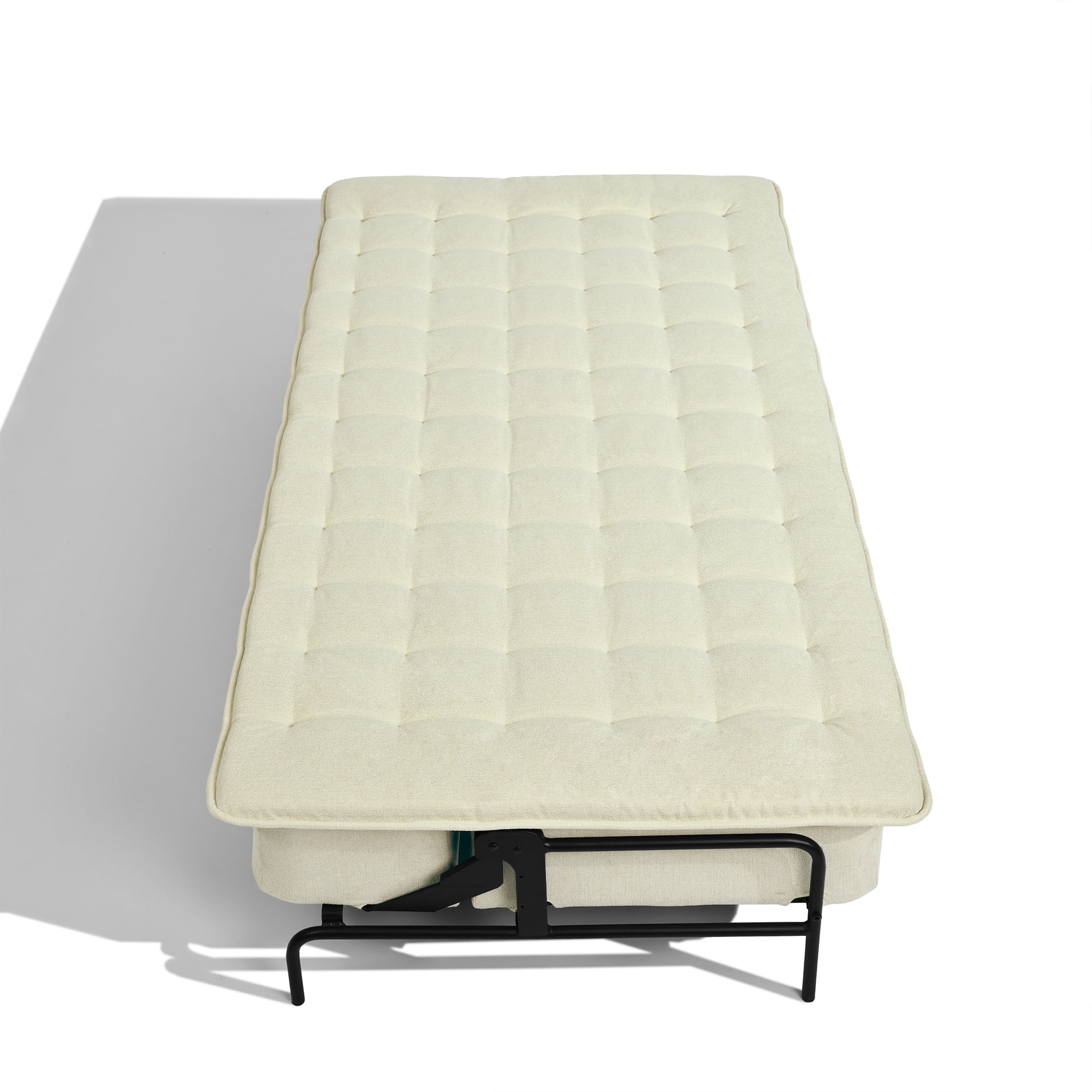 Homy Casa 3-Seat Armless Sofa Bed with Independent Spring Seat & Adjustable Backrest, 600 lbs Capacity