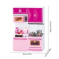 thumbnail image 2 of Compact Mini Kitchen Play Set with Realistic Design Refrigerator and Accessories Indoor Pretend Cooking Toy for Imaginative Role Play Activity Promotes Interactive Learning and Fun, 2 of 6