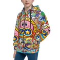 thumbnail image 2 of Kirby Hoodies Novelty Zipper Hooded Sweater Casual Warm Jackets Sports Hoodies Sweatshirts Teens/Girls/Boys, 2 of 8
