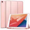 thumbnail image 1 of Case for iPad 7th Generation 10.2 Inch 2019, Full Body Protective Rugged Shockproof Case with Pencil Holder, Trifold Stand with Auto Sleep/Wake Smart Case Cover for iPad 10.2 2019 - Rose Gold, 1 of 8