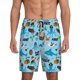 thumbnail image 1 of Balery Animal Pirate Pantalones cortos de pijama de punto de algodón para hombre con cinturilla y bolsillos-Small, 1 of 6
