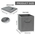 thumbnail image 2 of RECUTMS 6Pack Collapsible Fabric Storage Cubes Organizer Baskets with Handles-Gray, 2 of 8