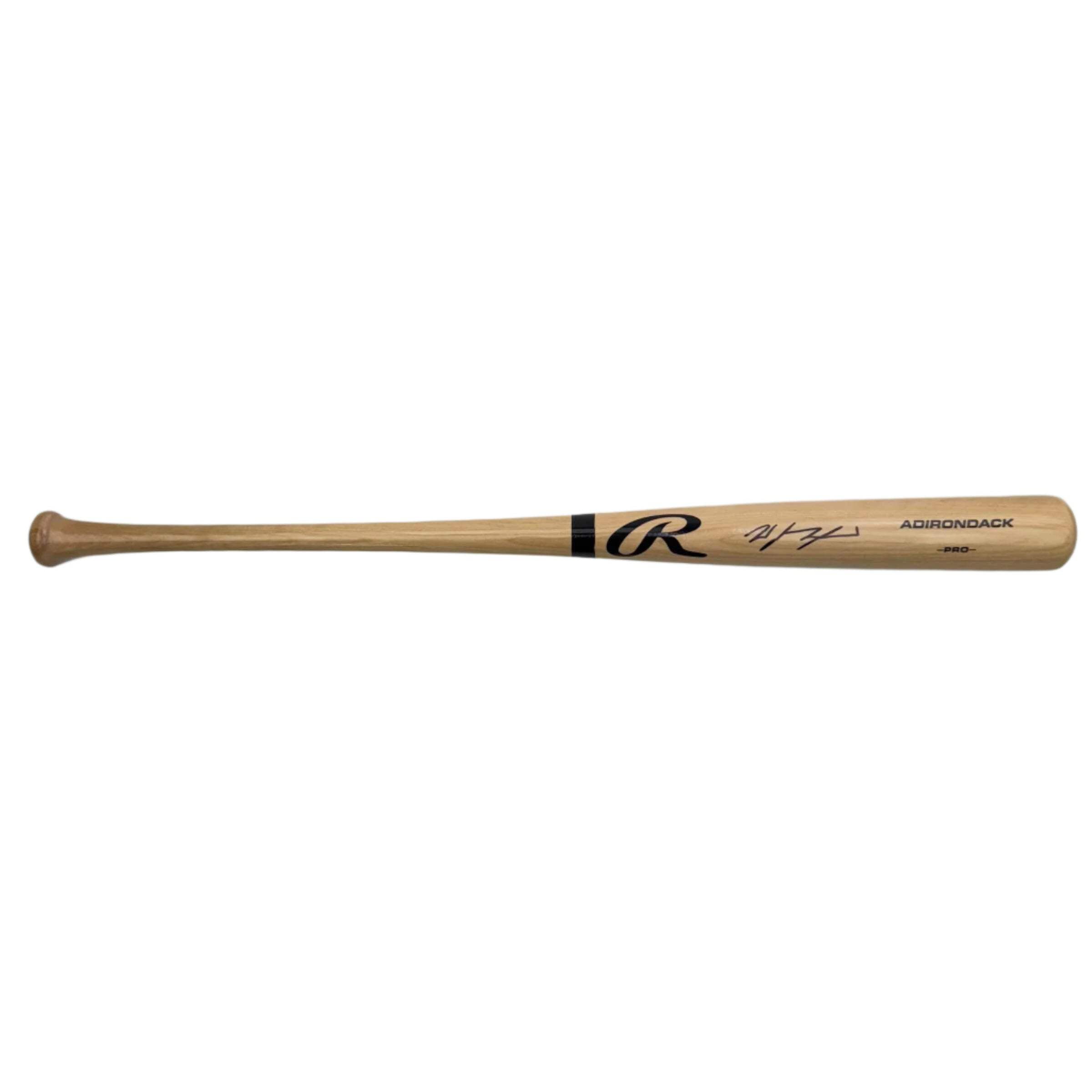 Autographed/Signed Wyatt Langford Rawlings Pro Baseball Bat Fanatics COA