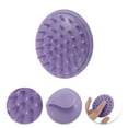 thumbnail image 3 of Unique Bargains 1 Pc Handle Hair Shampoo Brush for Head Massage 3.54"x3.15"x2.95" Purple, 3 of 6